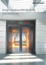 Prospekt CE-zertifiziertes Brandschutztürsystem Schüco FireStop ADS 90 FR 90
